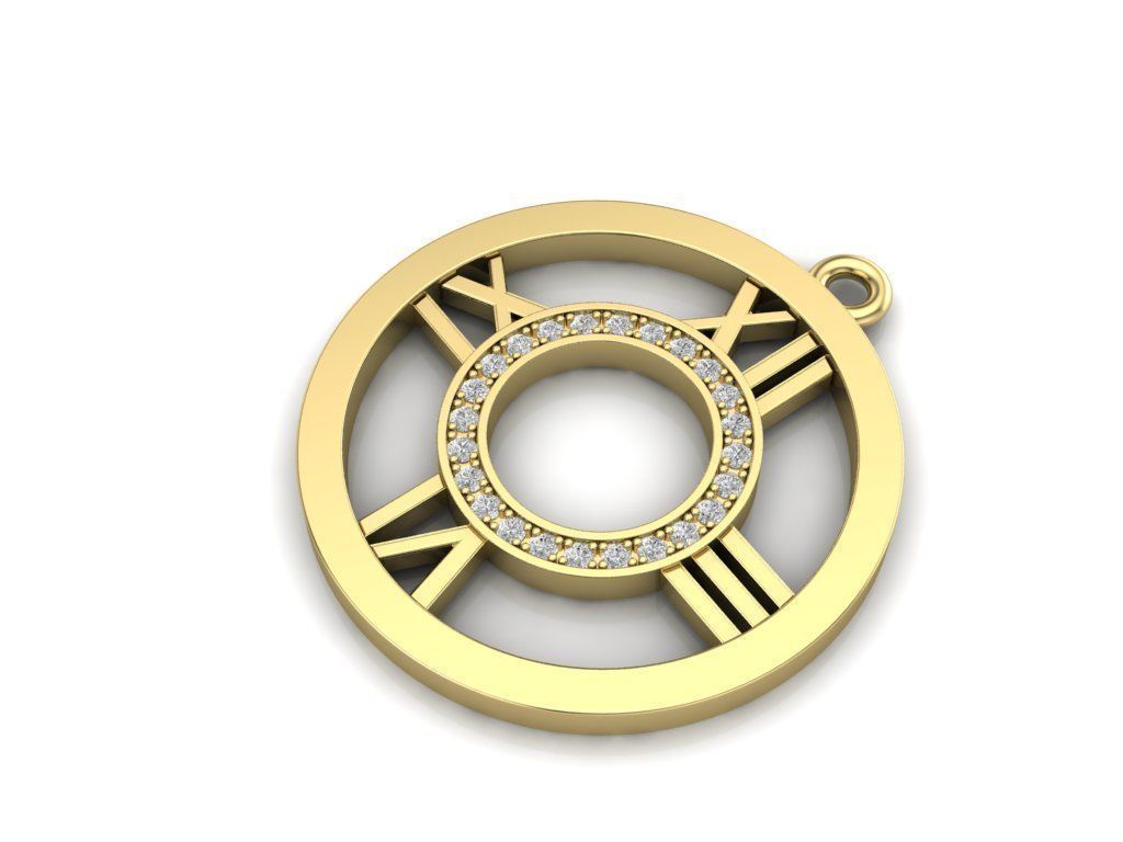 pendant watch 3D print model_2