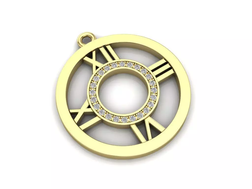pendant watch 3D print model_0