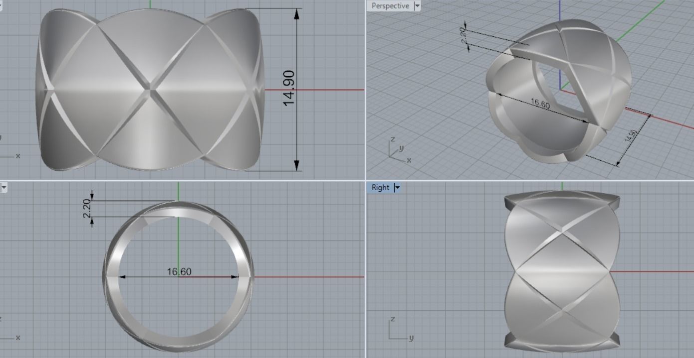 wedding ring 3D print model_4