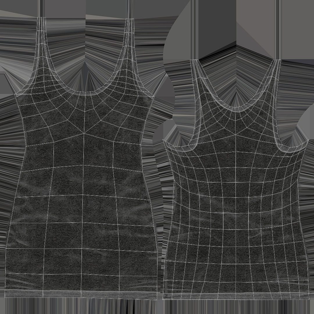 Tank top Low-poly 3D model_11