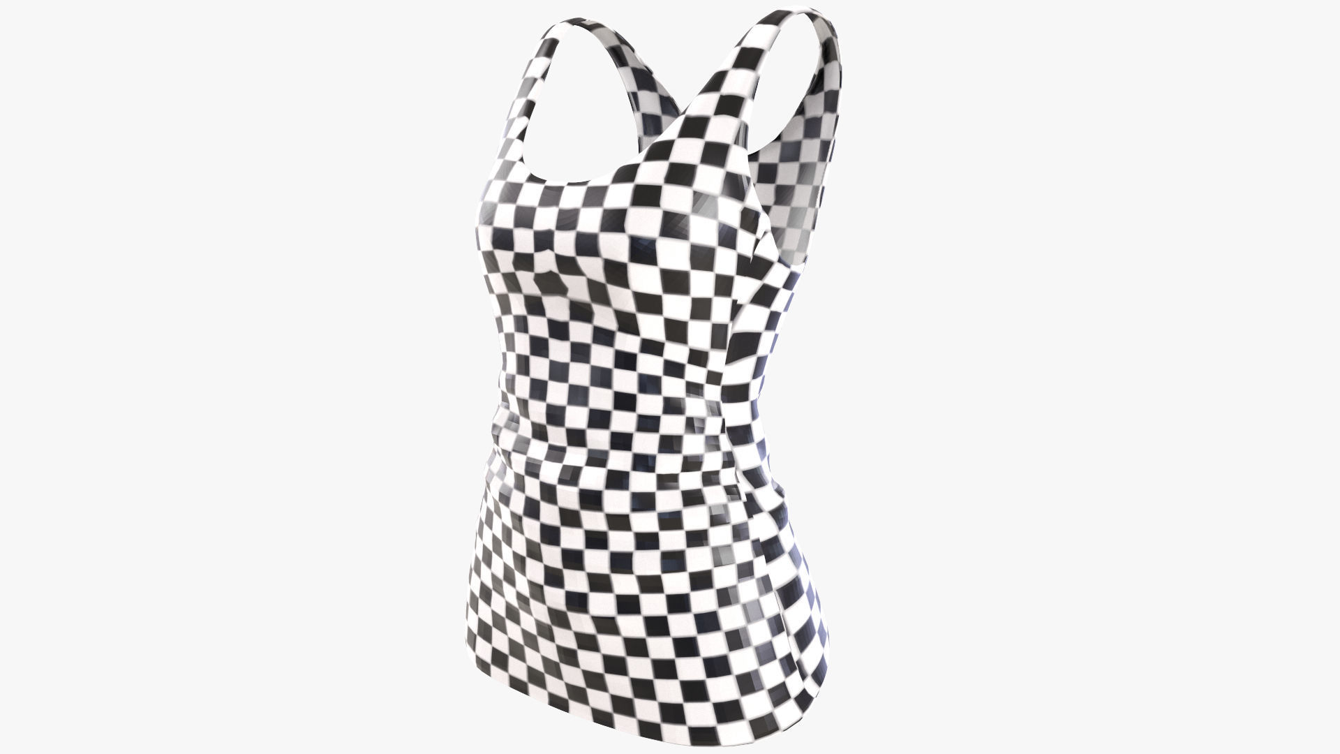 Tank top Low-poly 3D model_10