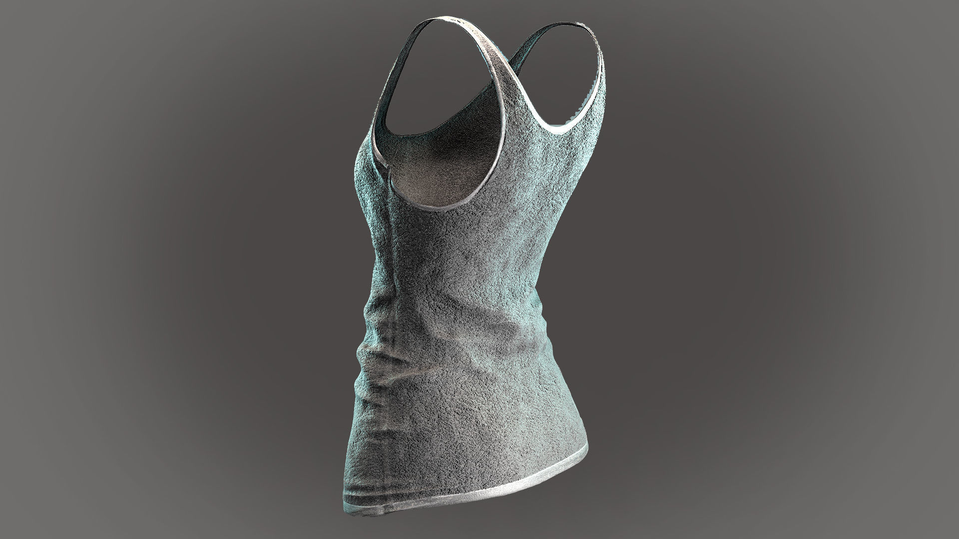 Tank top Low-poly 3D model_4