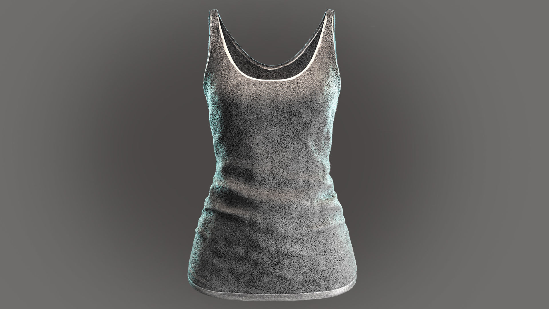Tank top Low-poly 3D model_2