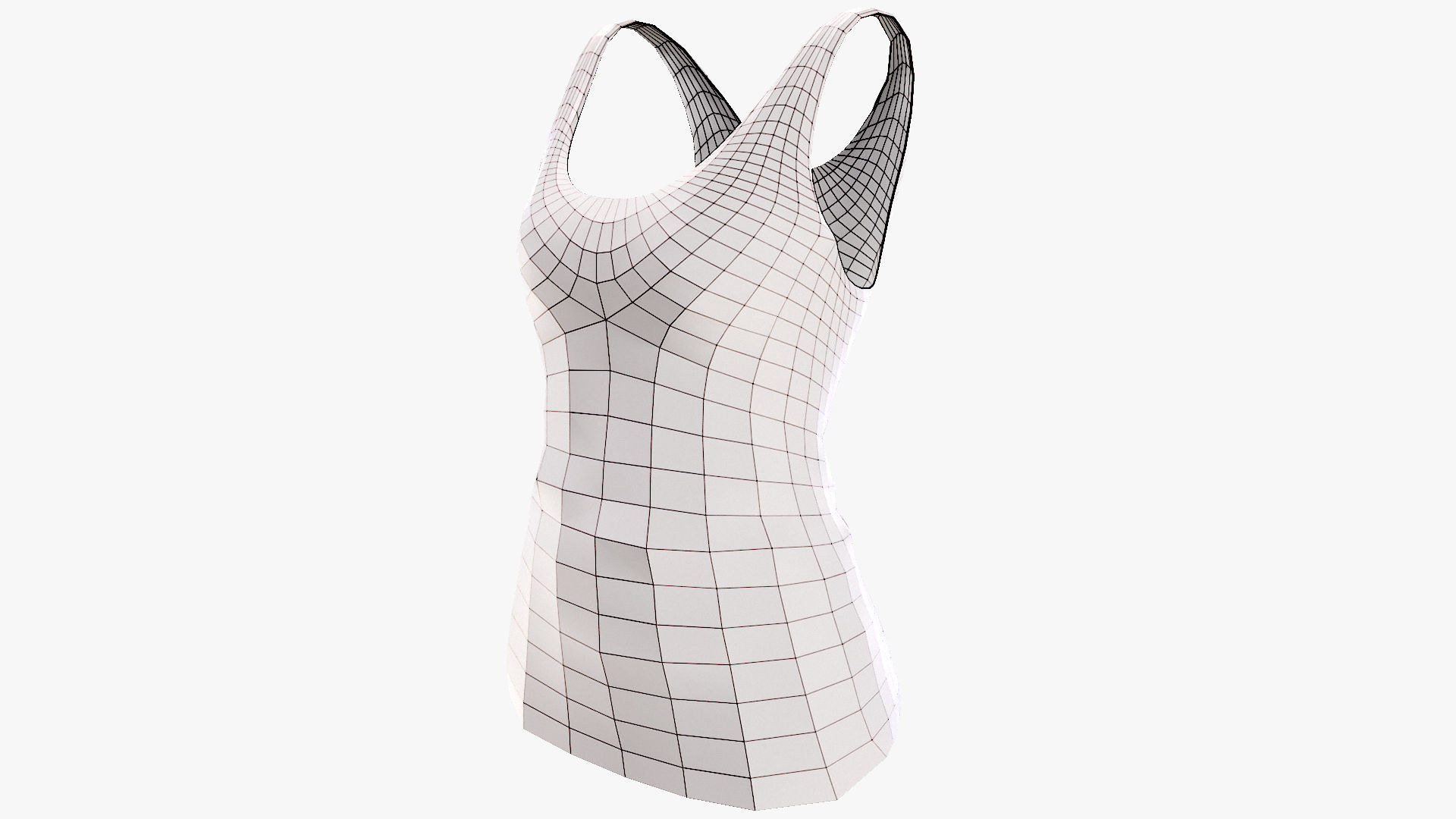 Tank top Low-poly 3D model_8