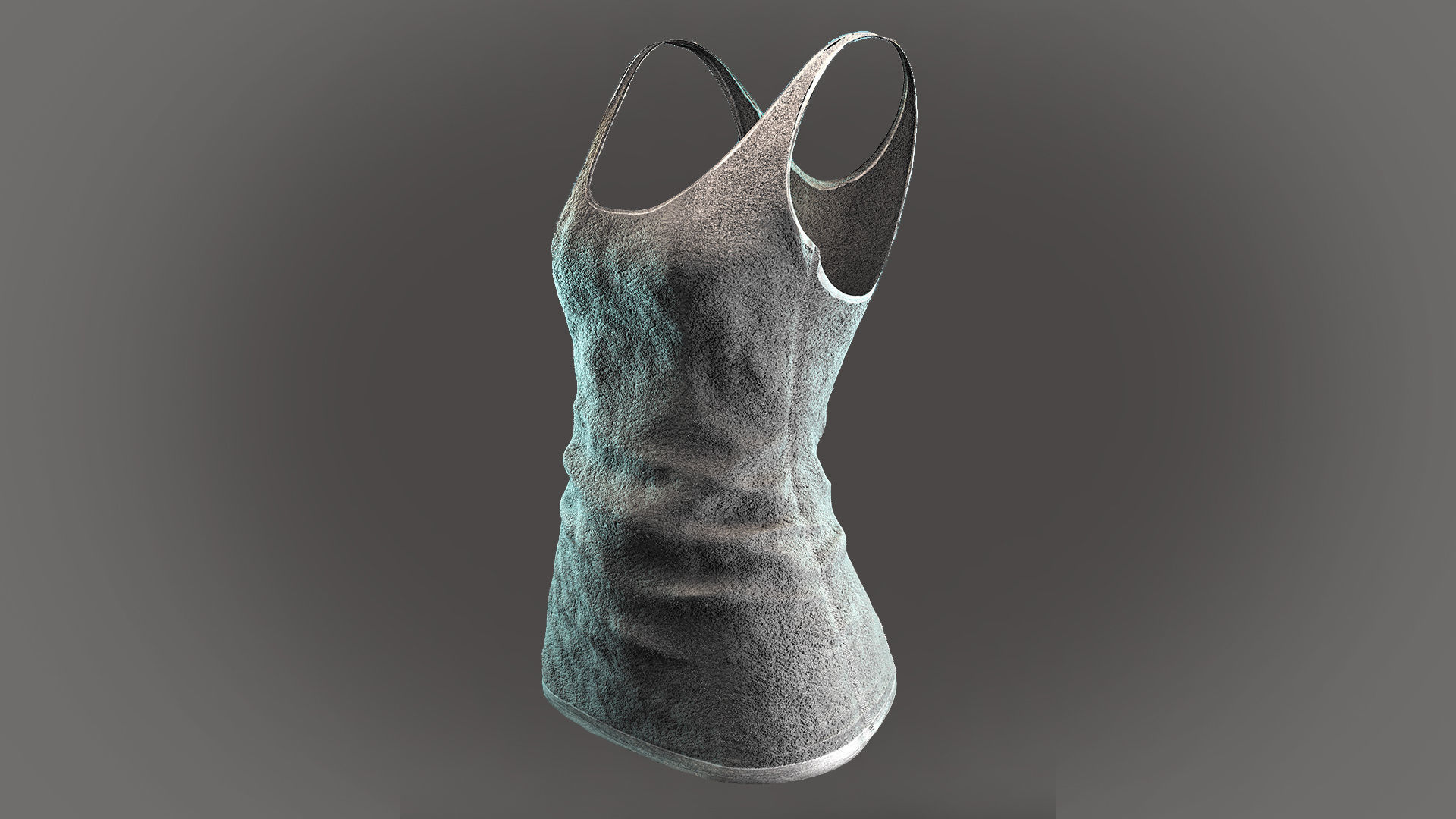 Tank top Low-poly 3D model_3