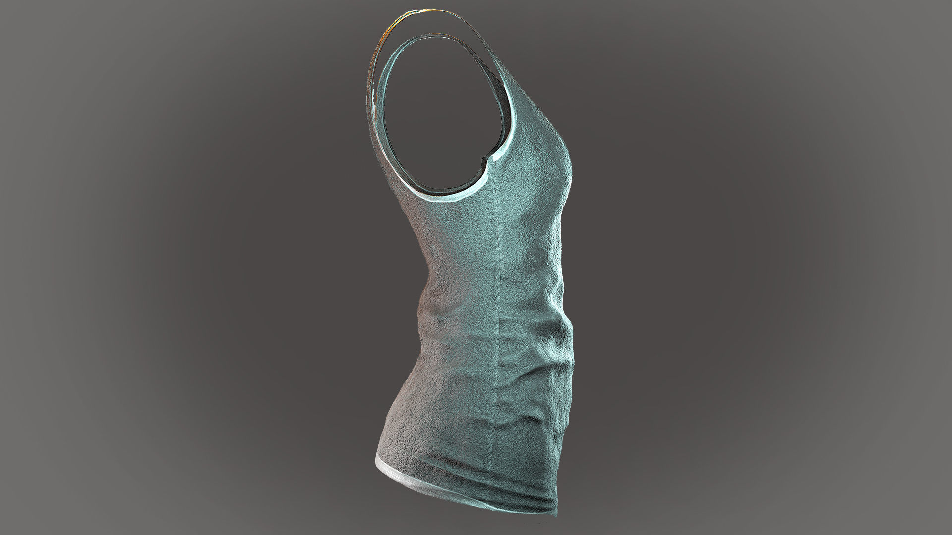 Tank top Low-poly 3D model_5
