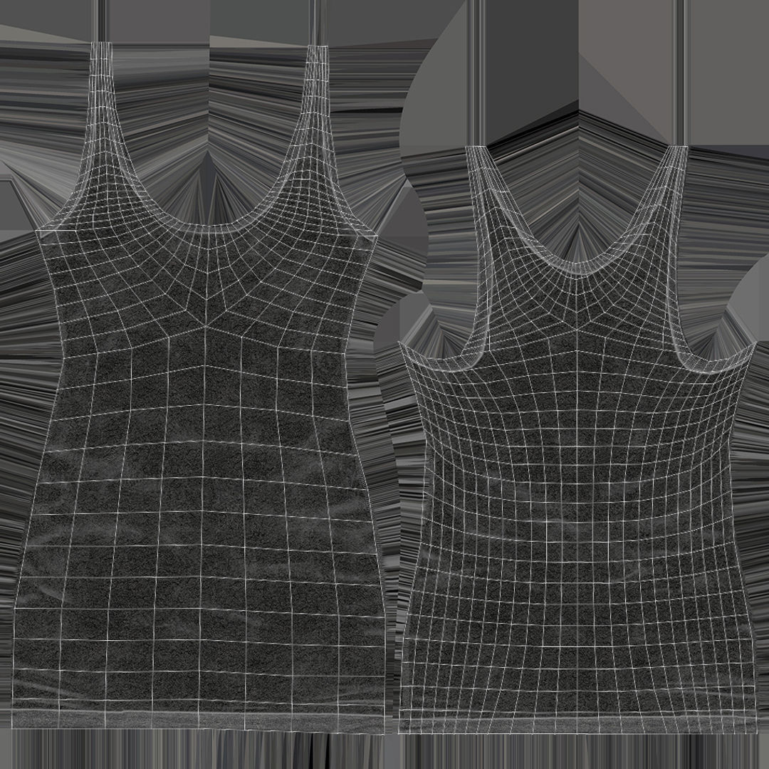 Tank top Low-poly 3D model_12