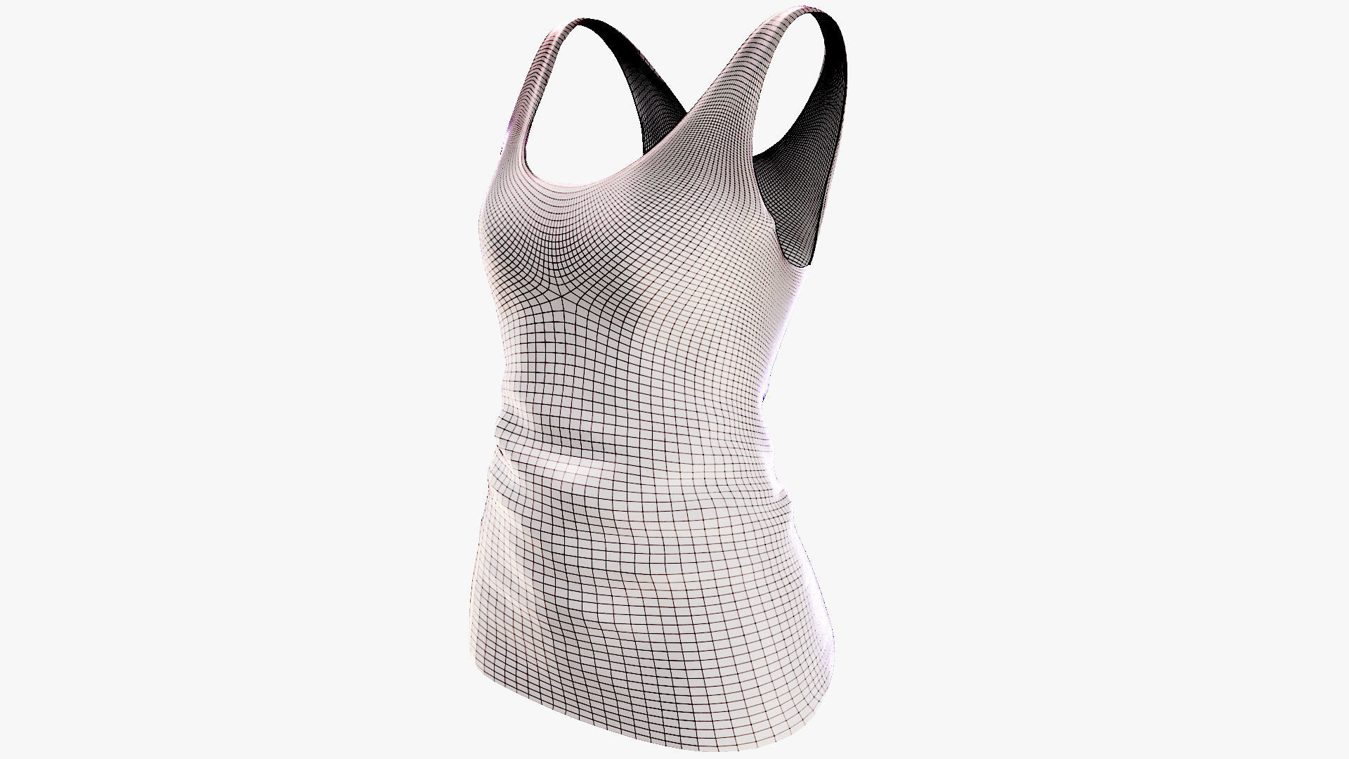 Tank top Low-poly 3D model_9