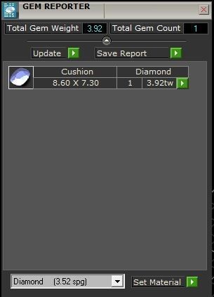 Cushion gem man signet ring model 481 3D print model_12