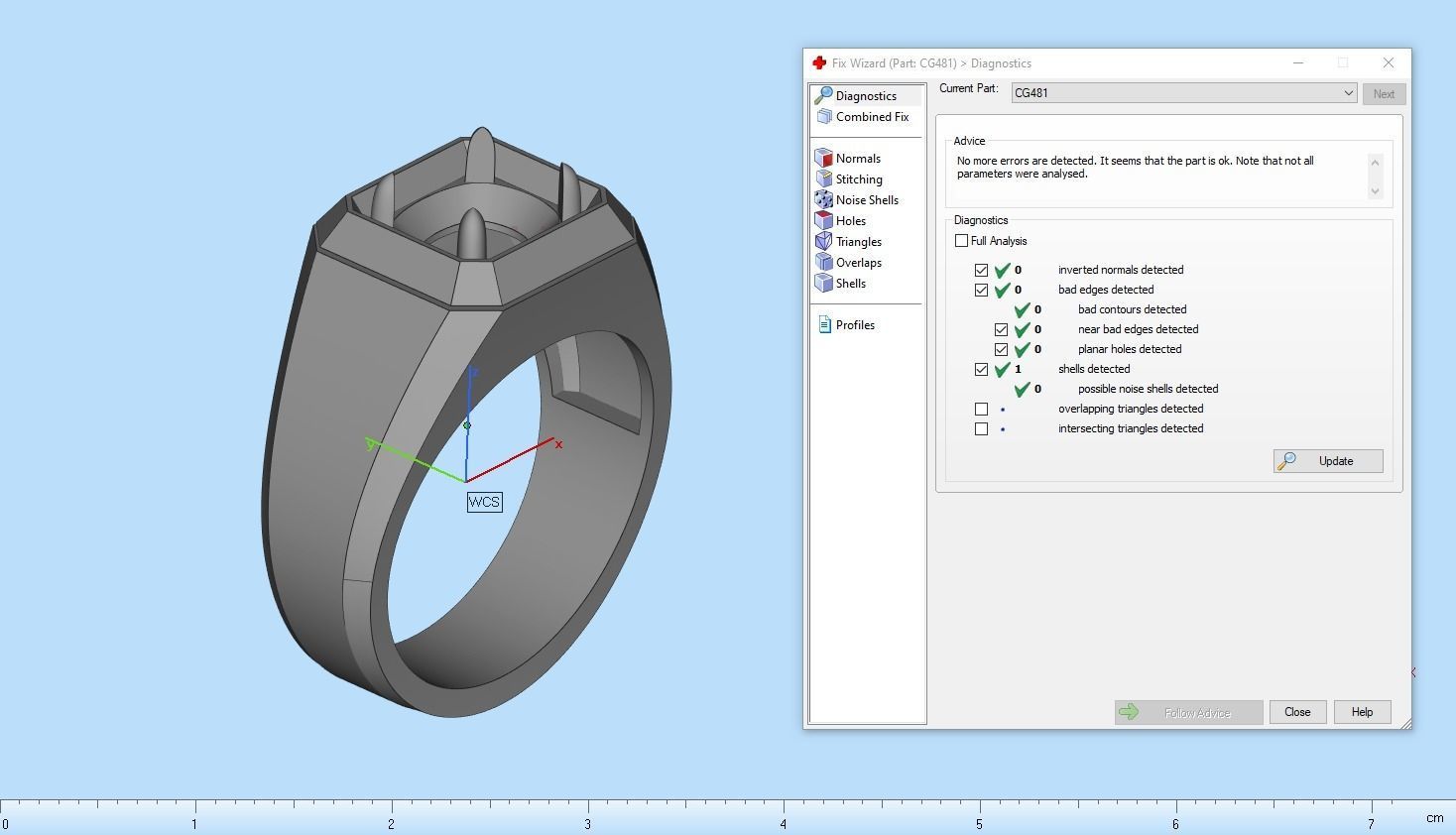 Cushion gem man signet ring model 481 3D print model_6