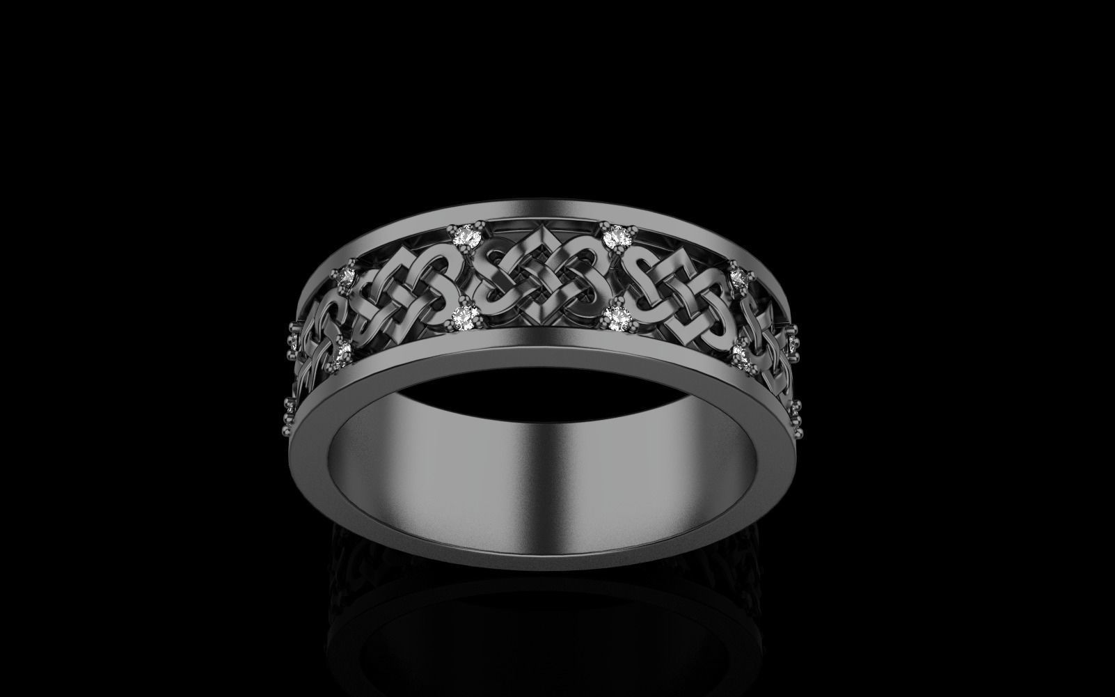 celtic knot ornament ring model 474 3D print model_28