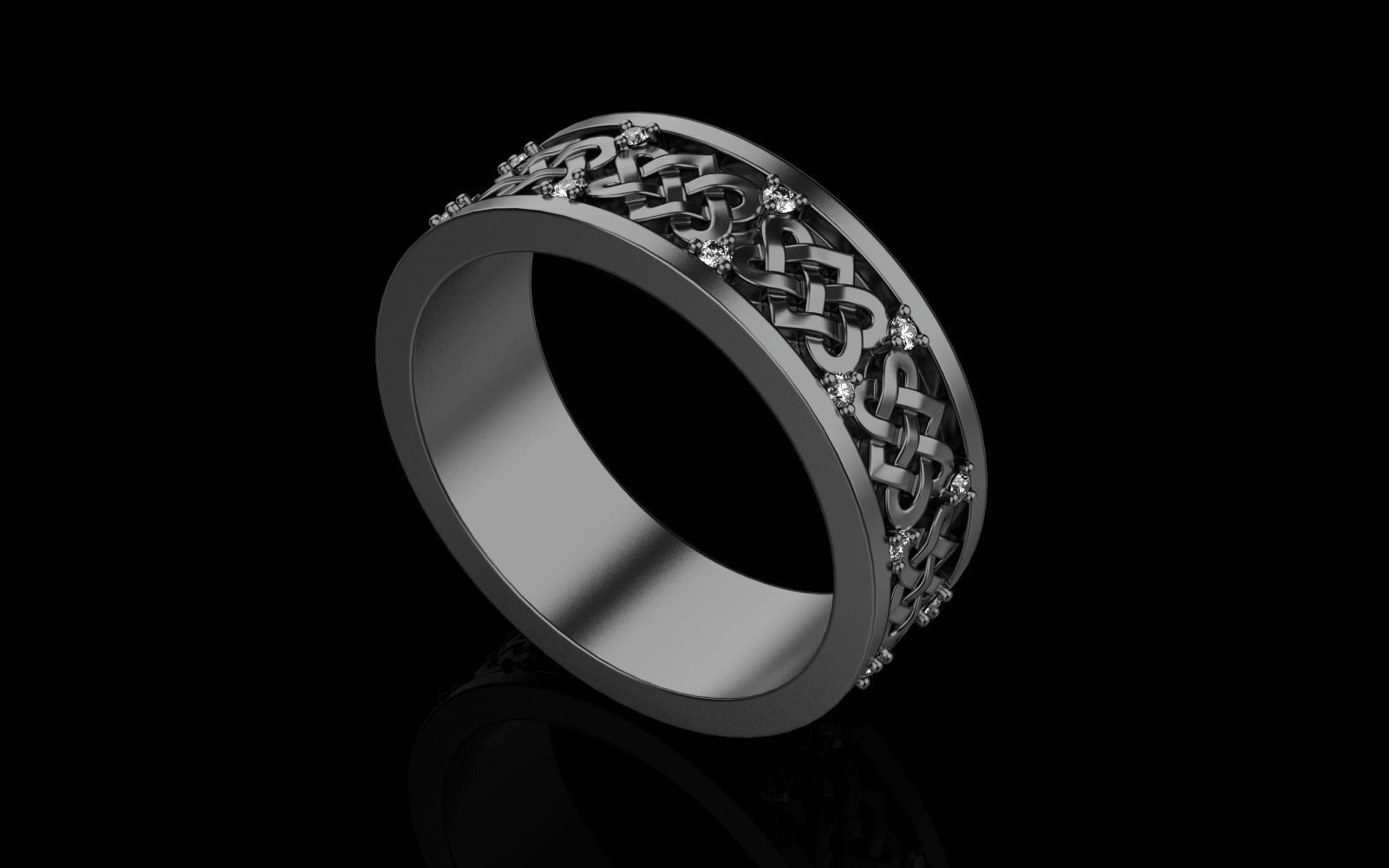 celtic knot ornament ring model 474 3D print model_17