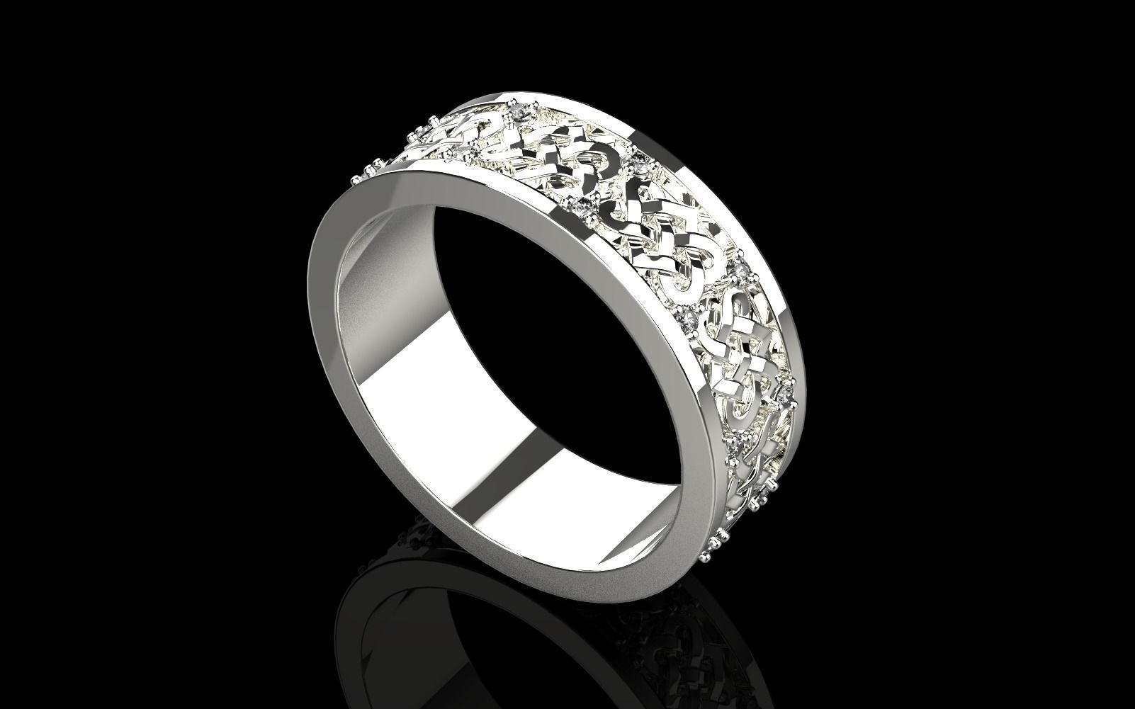 celtic knot ornament ring model 474 3D print model_10