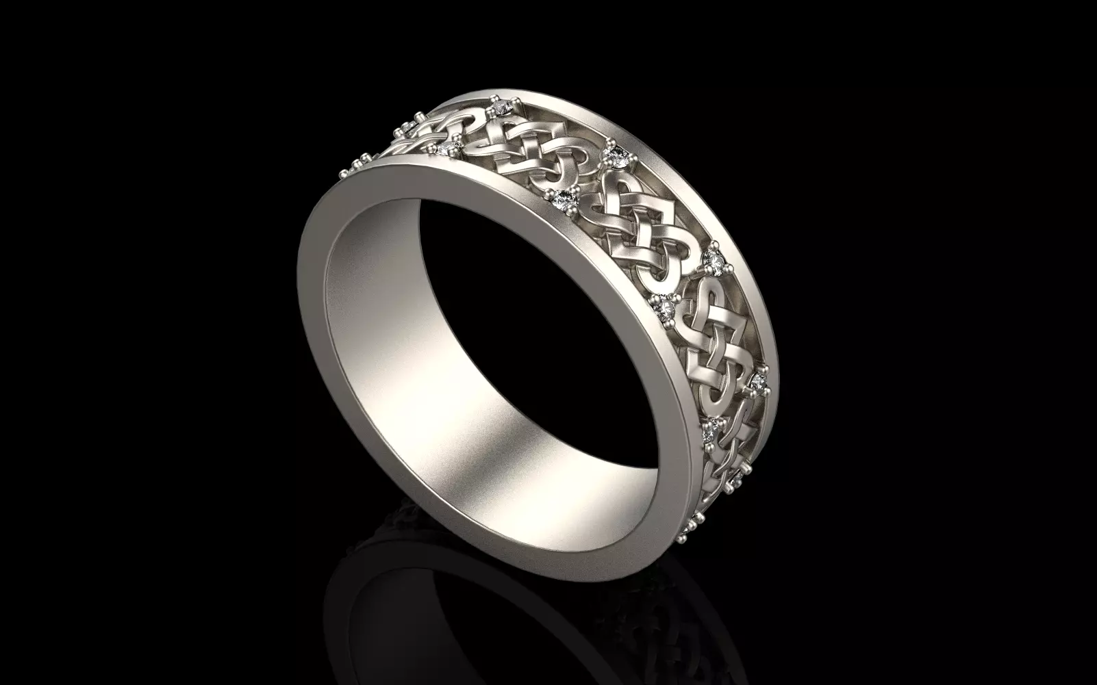 celtic knot ornament ring model 474 3D print model_0