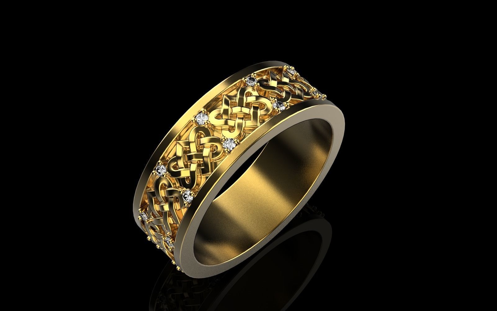 celtic knot ornament ring model 474 3D print model_32