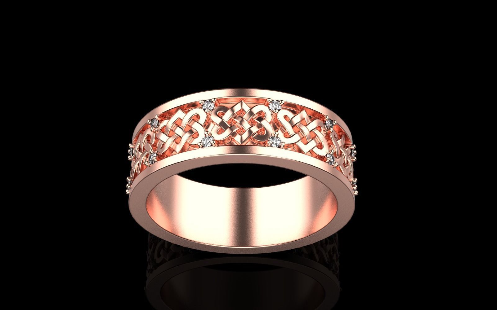 celtic knot ornament ring model 474 3D print model_15