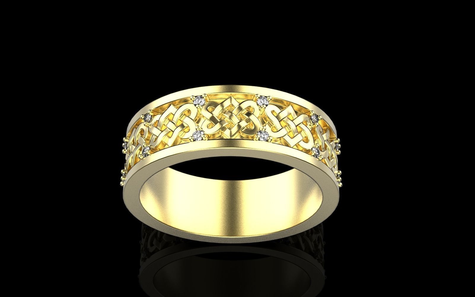 celtic knot ornament ring model 474 3D print model_24