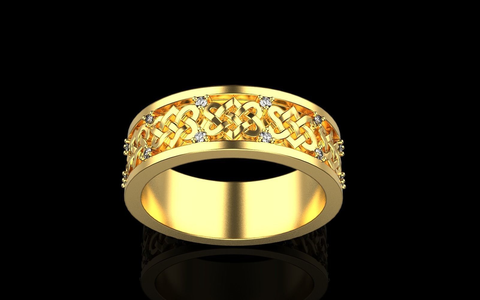 celtic knot ornament ring model 474 3D print model_18