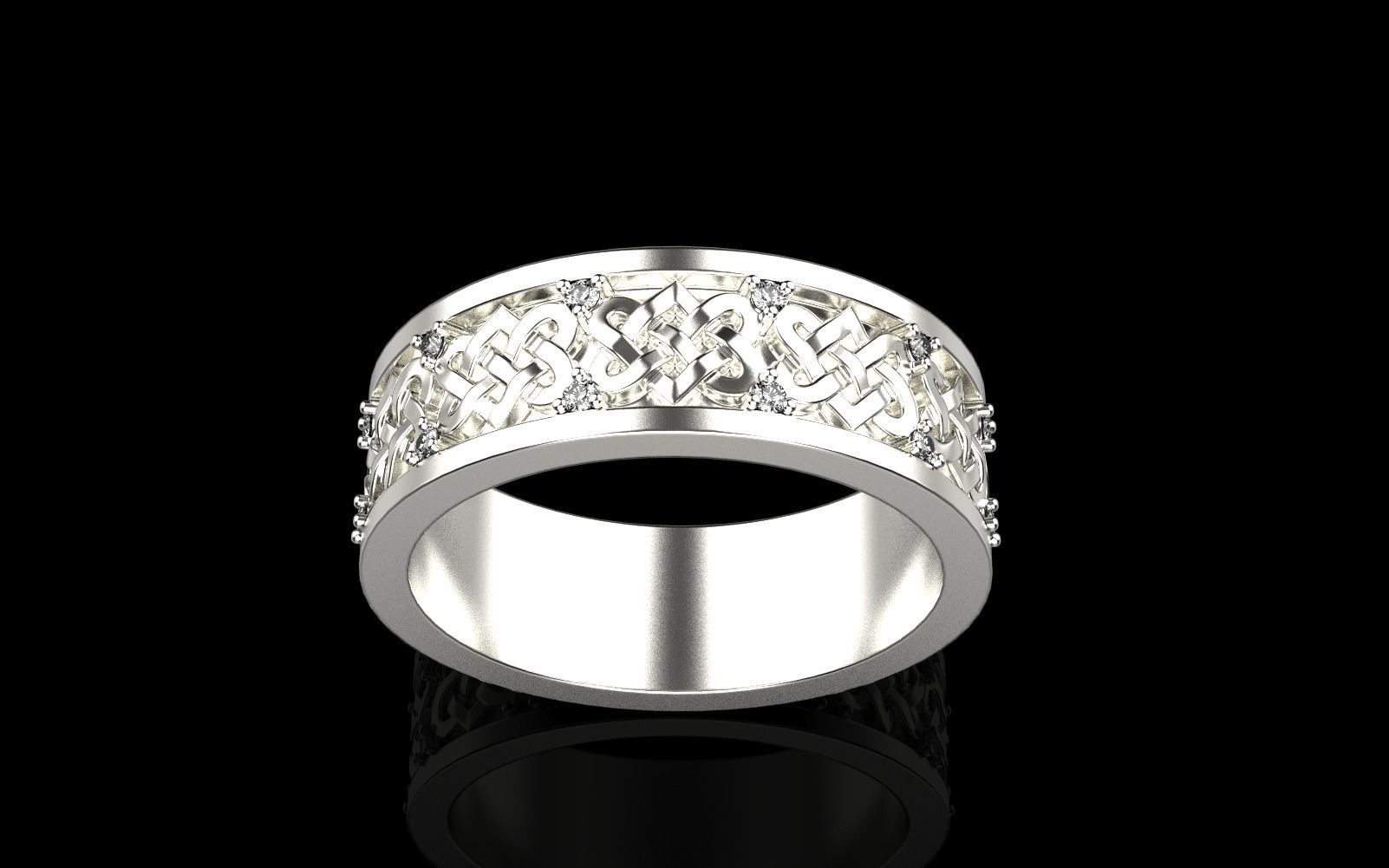 celtic knot ornament ring model 474 3D print model_14