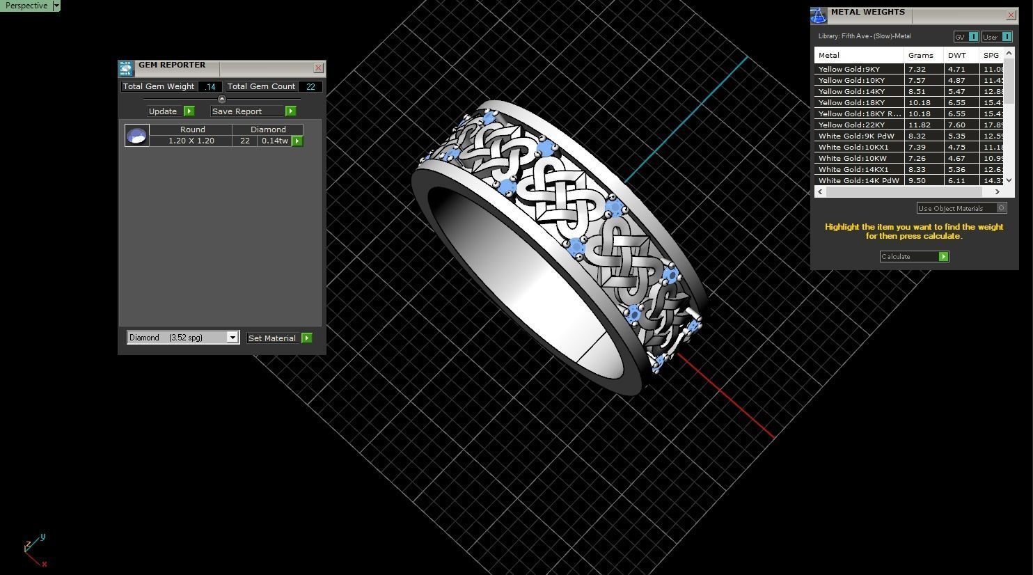 celtic knot ornament ring model 474 3D print model_4
