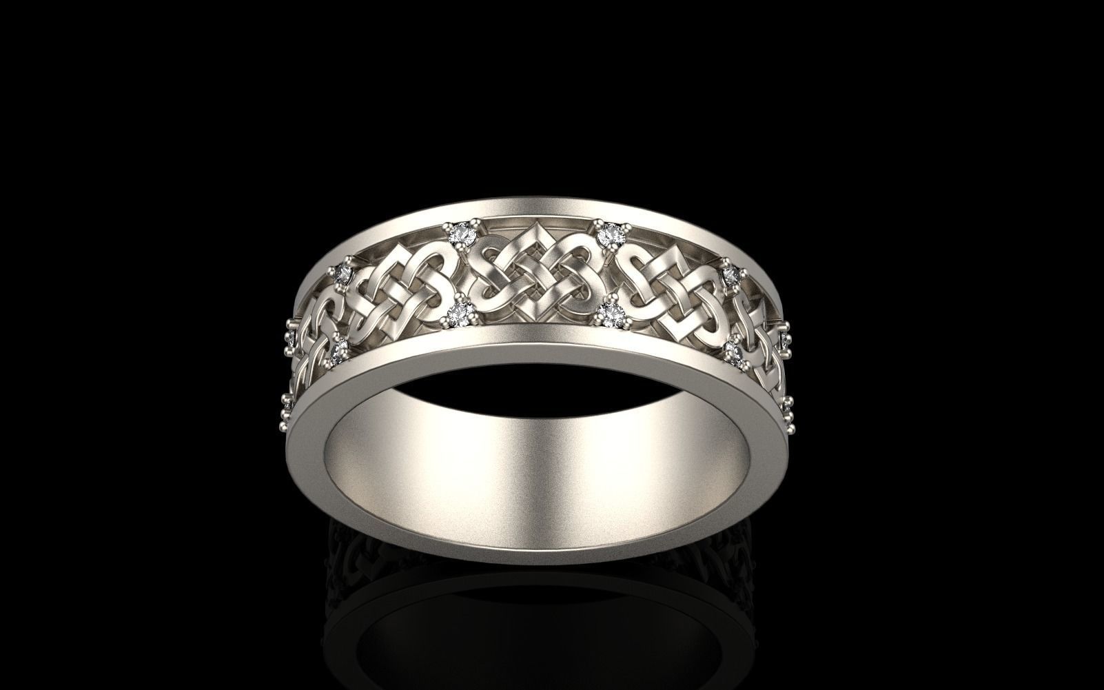 celtic knot ornament ring model 474 3D print model_13