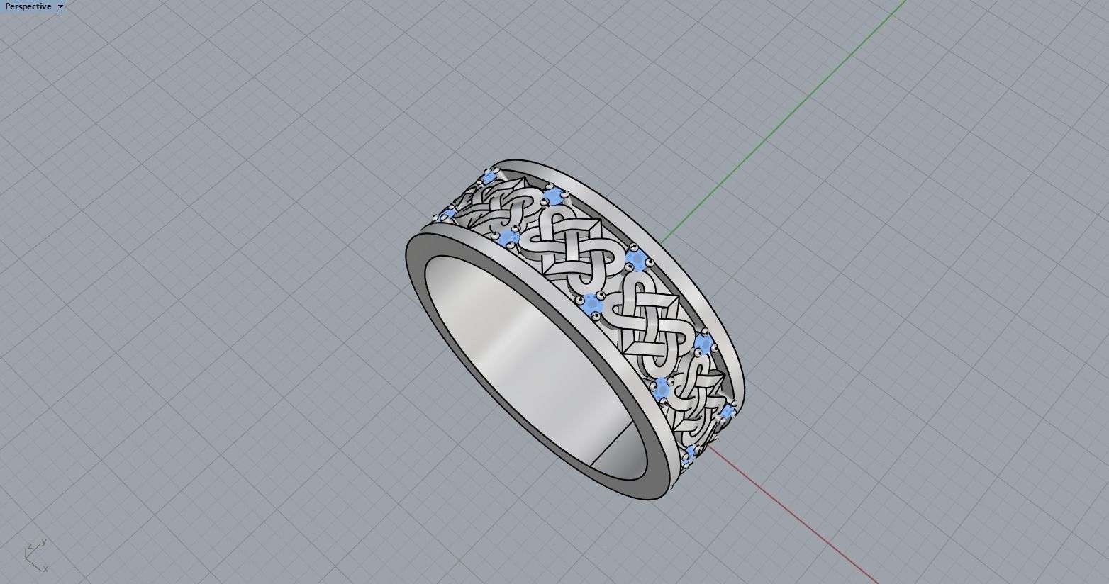 celtic knot ornament ring model 474 3D print model_16