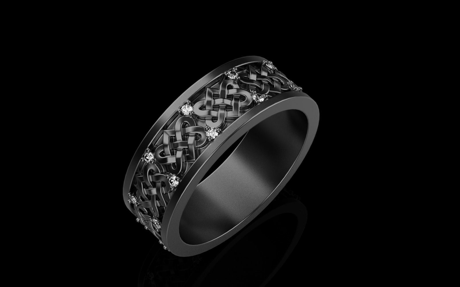 celtic knot ornament ring model 474 3D print model_26