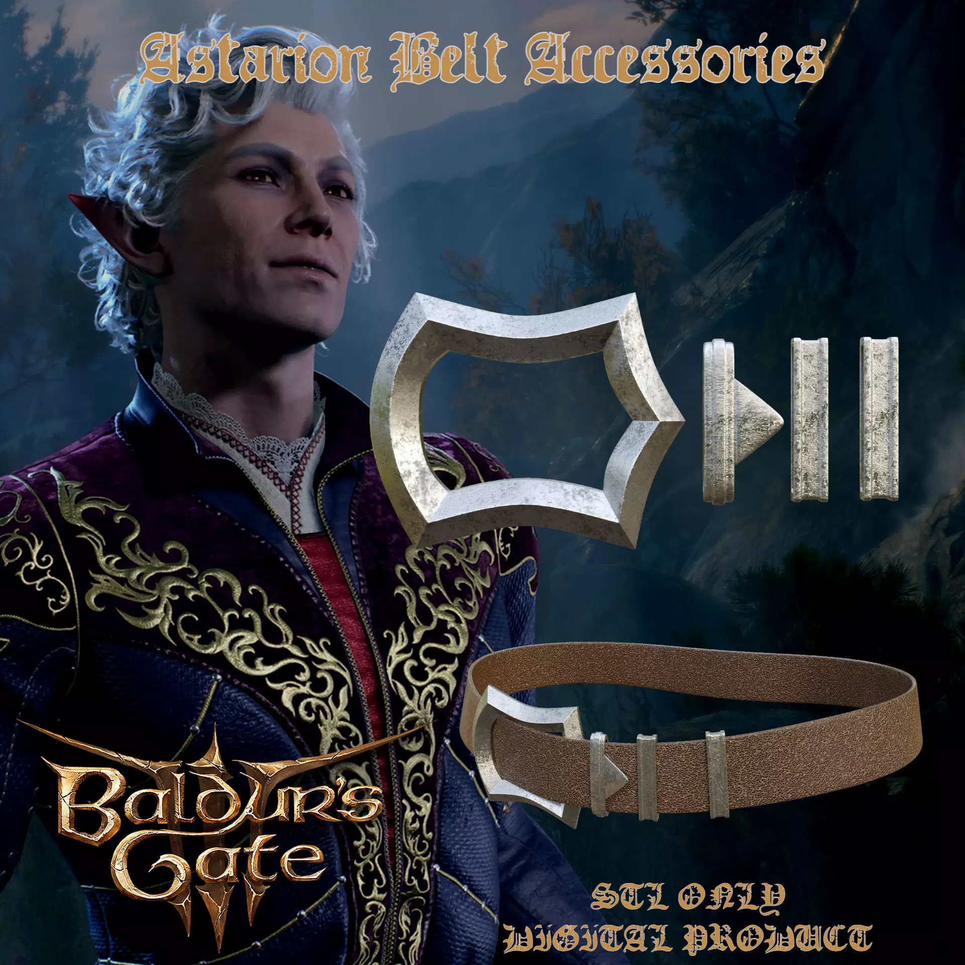 Astarion Belt Accessories Baldurs Gate 3 3D print model