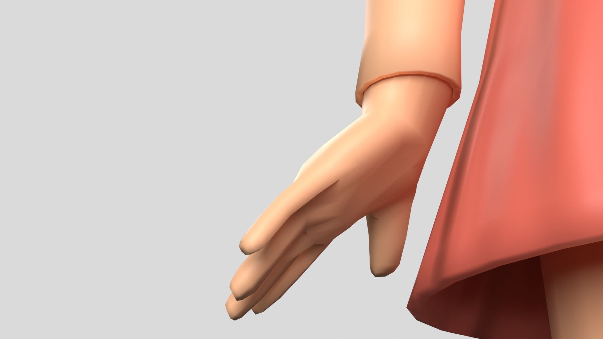 Squid Game Doll - rigged 3D model Low-poly 3D model_21