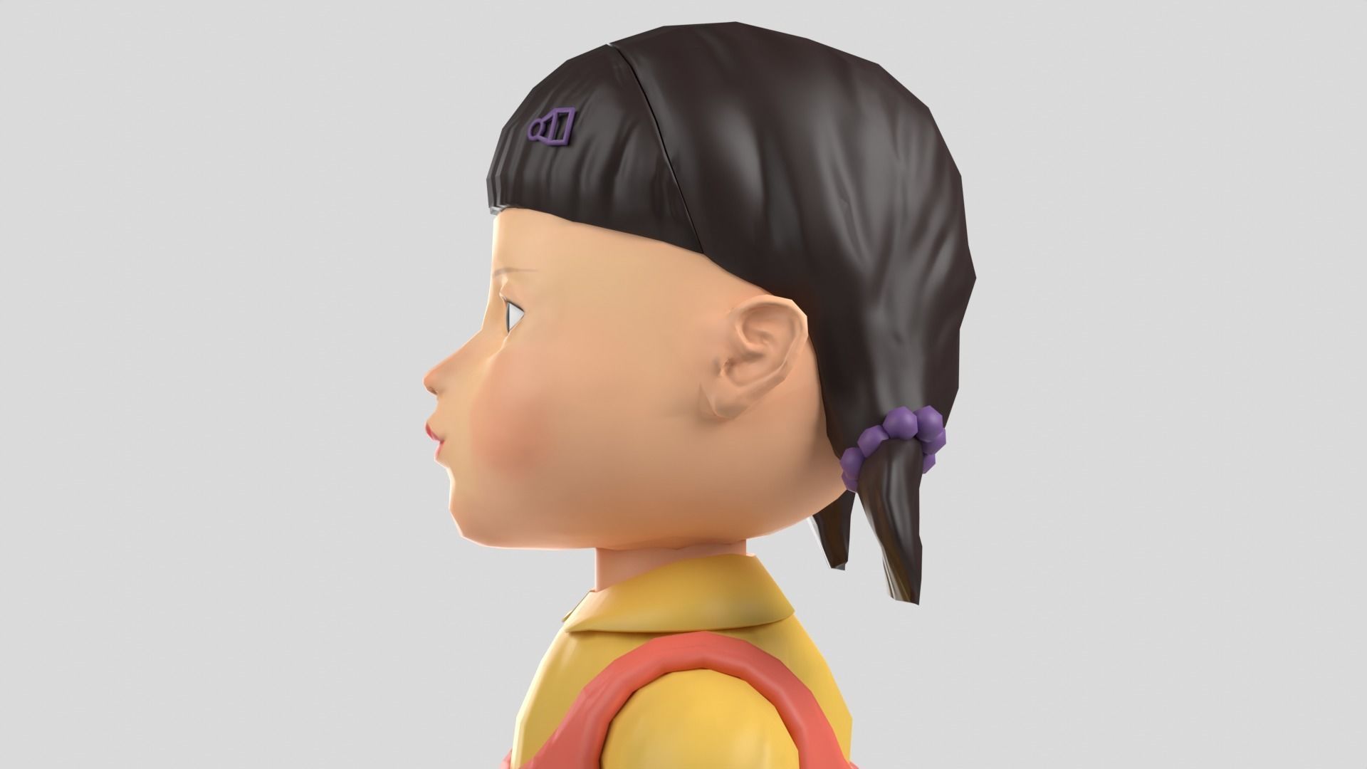 Squid Game Doll - rigged 3D model Low-poly 3D model_10