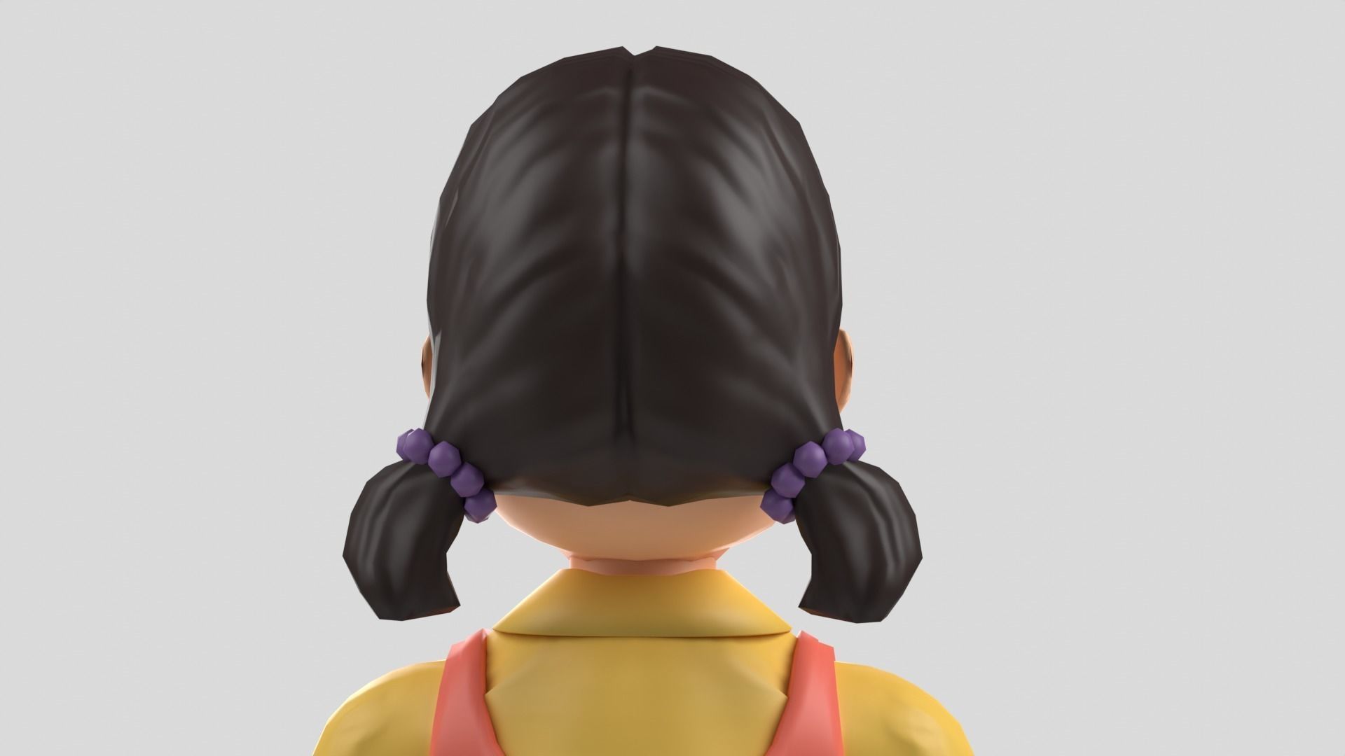 Squid Game Doll - rigged 3D model Low-poly 3D model_11