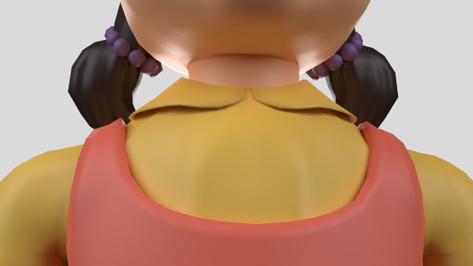 Squid Game Doll - rigged 3D model Low-poly 3D model_16