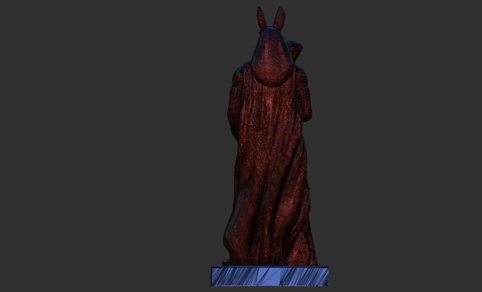 Anubis statue of egyptian god 3D print model 3D print model_9
