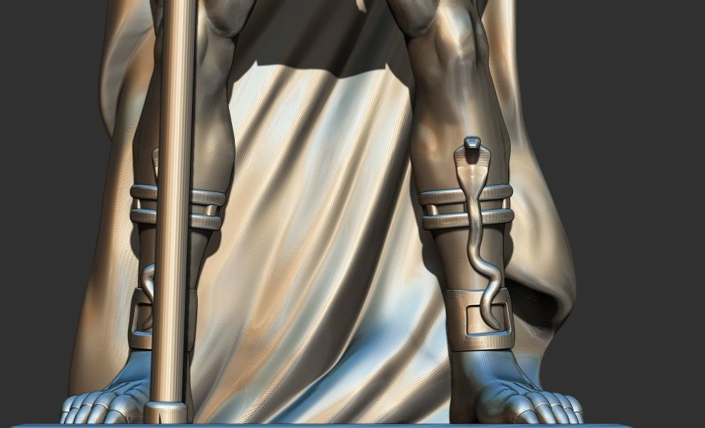 Anubis statue of egyptian god 3D print model 3D print model_7