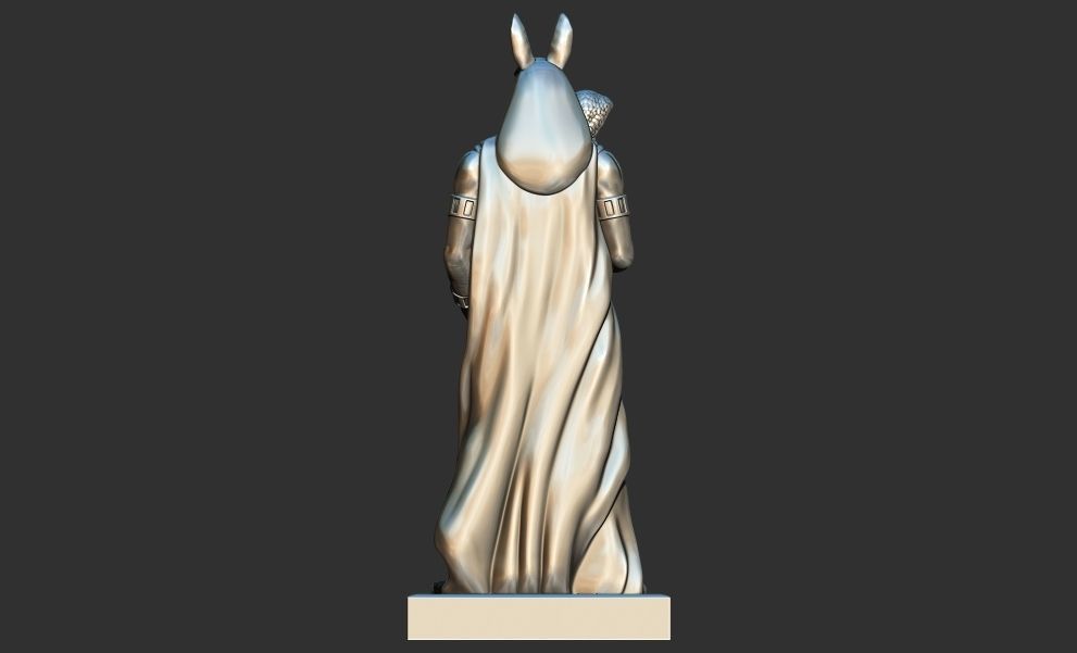 Anubis statue of egyptian god 3D print model 3D print model_3