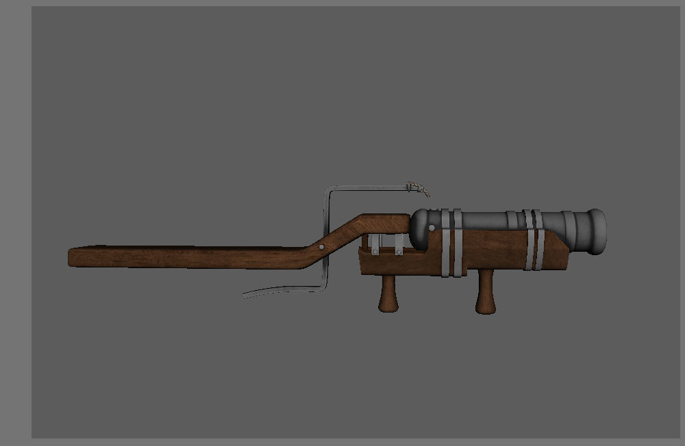 Medieval Firearm HandCannon 3D Model Lowpoly Low-poly 3D model_14