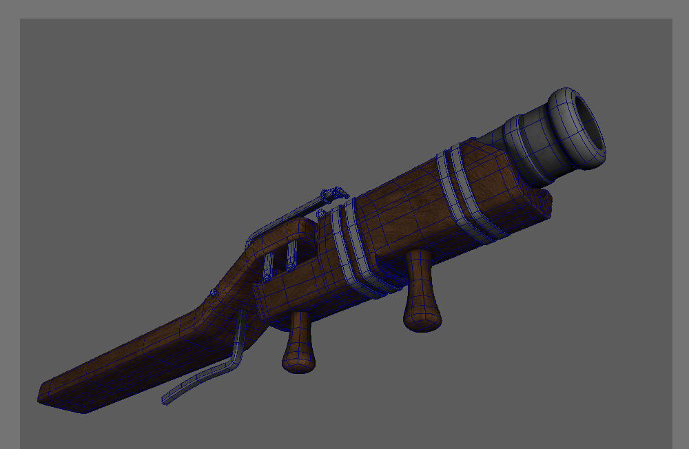 Medieval Firearm HandCannon 3D Model Lowpoly Low-poly 3D model_16