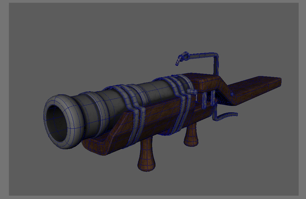 Medieval Firearm HandCannon 3D Model Lowpoly Low-poly 3D model_10