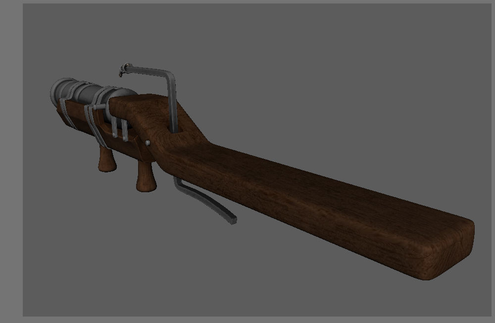 Medieval Firearm HandCannon 3D Model Lowpoly Low-poly 3D model_4