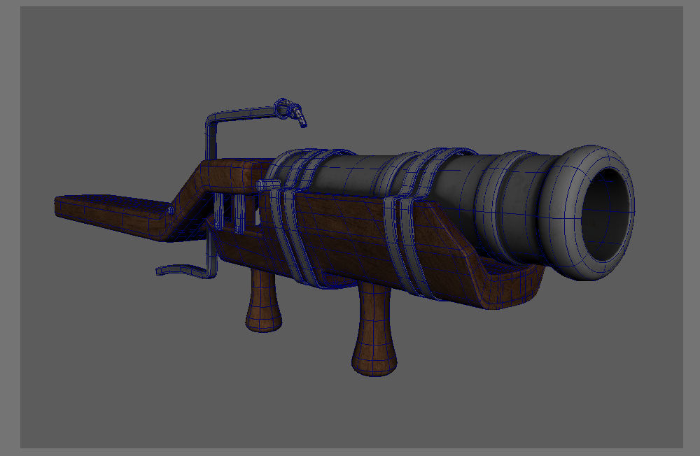 Medieval Firearm HandCannon 3D Model Lowpoly Low-poly 3D model_8