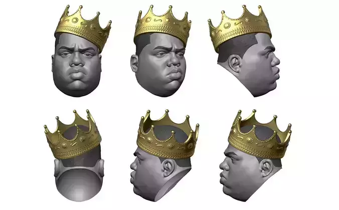 Notorious BIG with Crown 3D print model