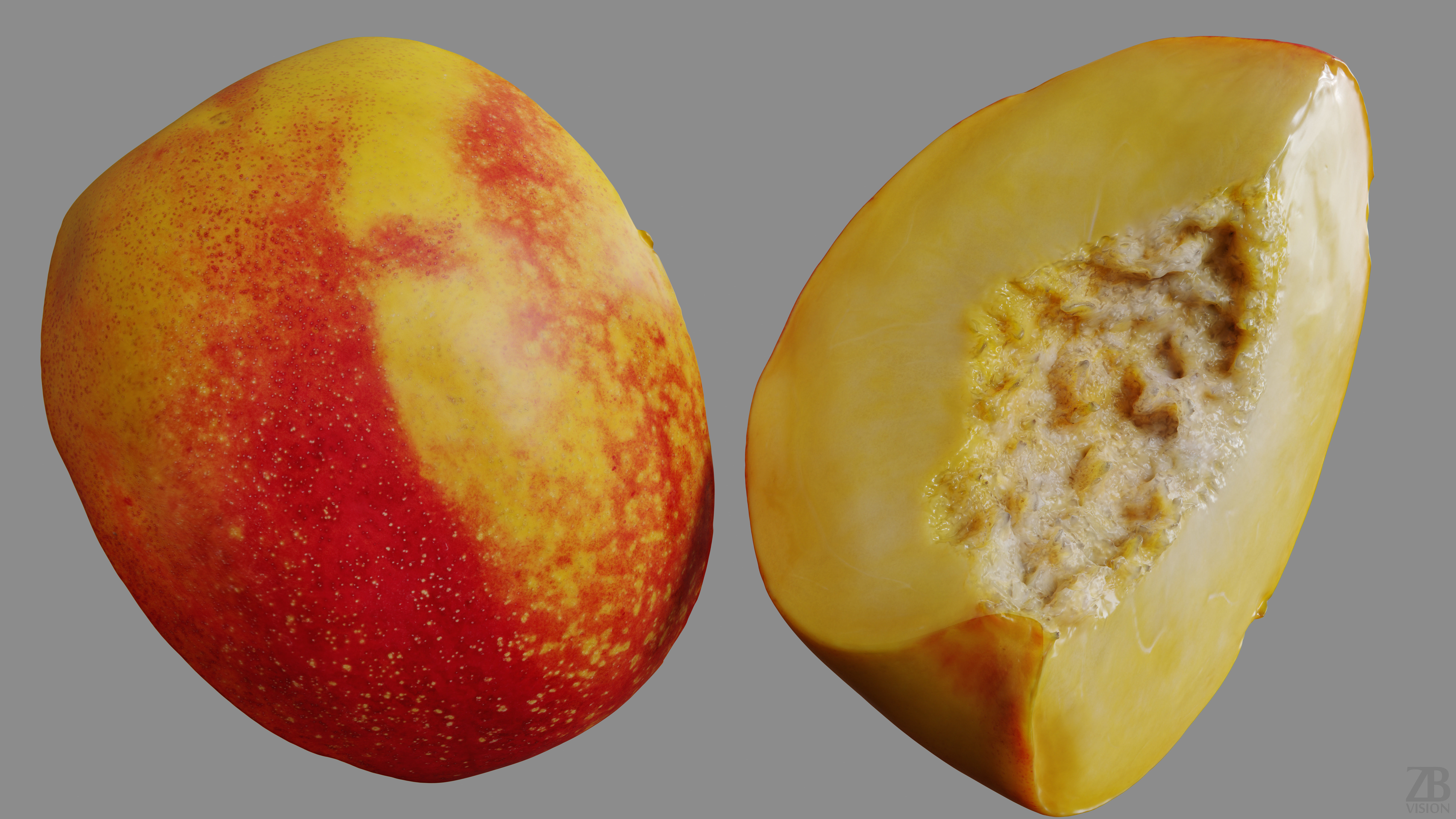 Nectarine 3D model_8