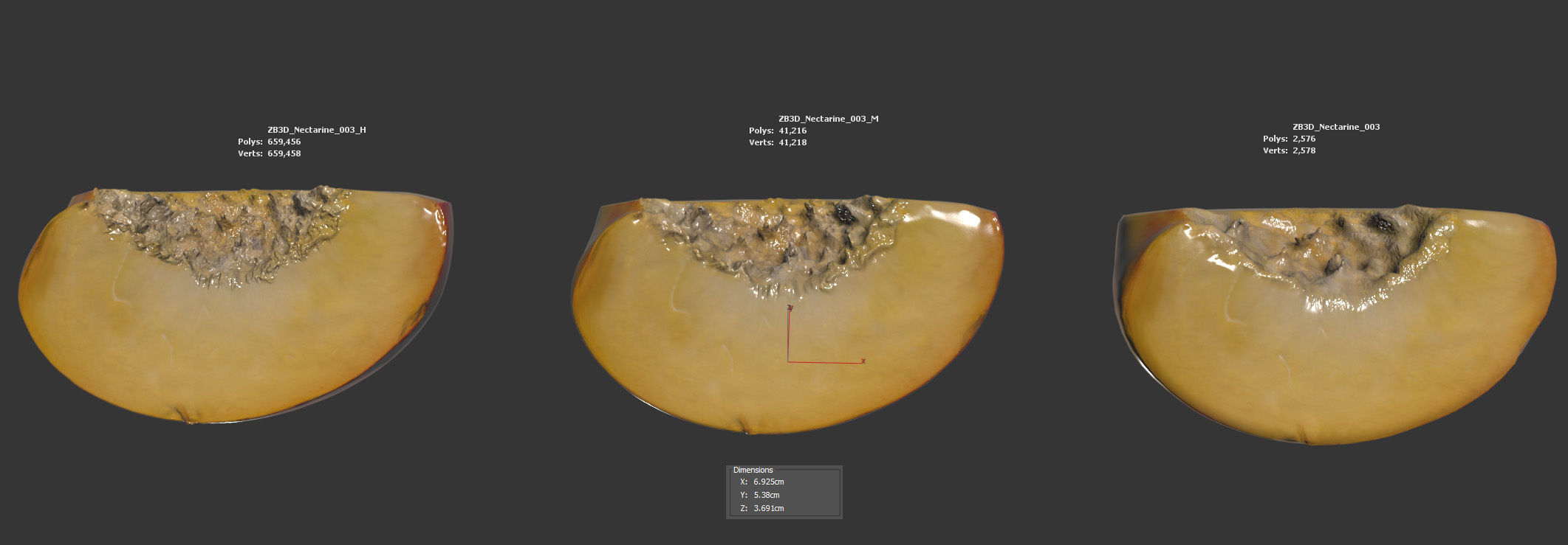 Nectarine 3D model_5