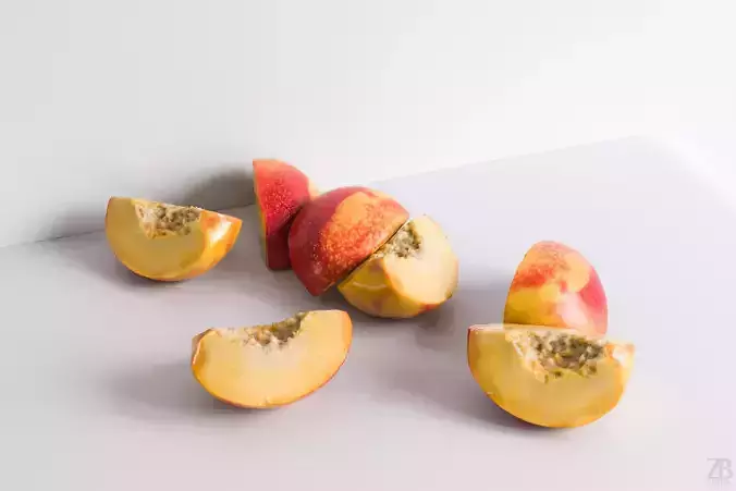 Nectarine 3D model