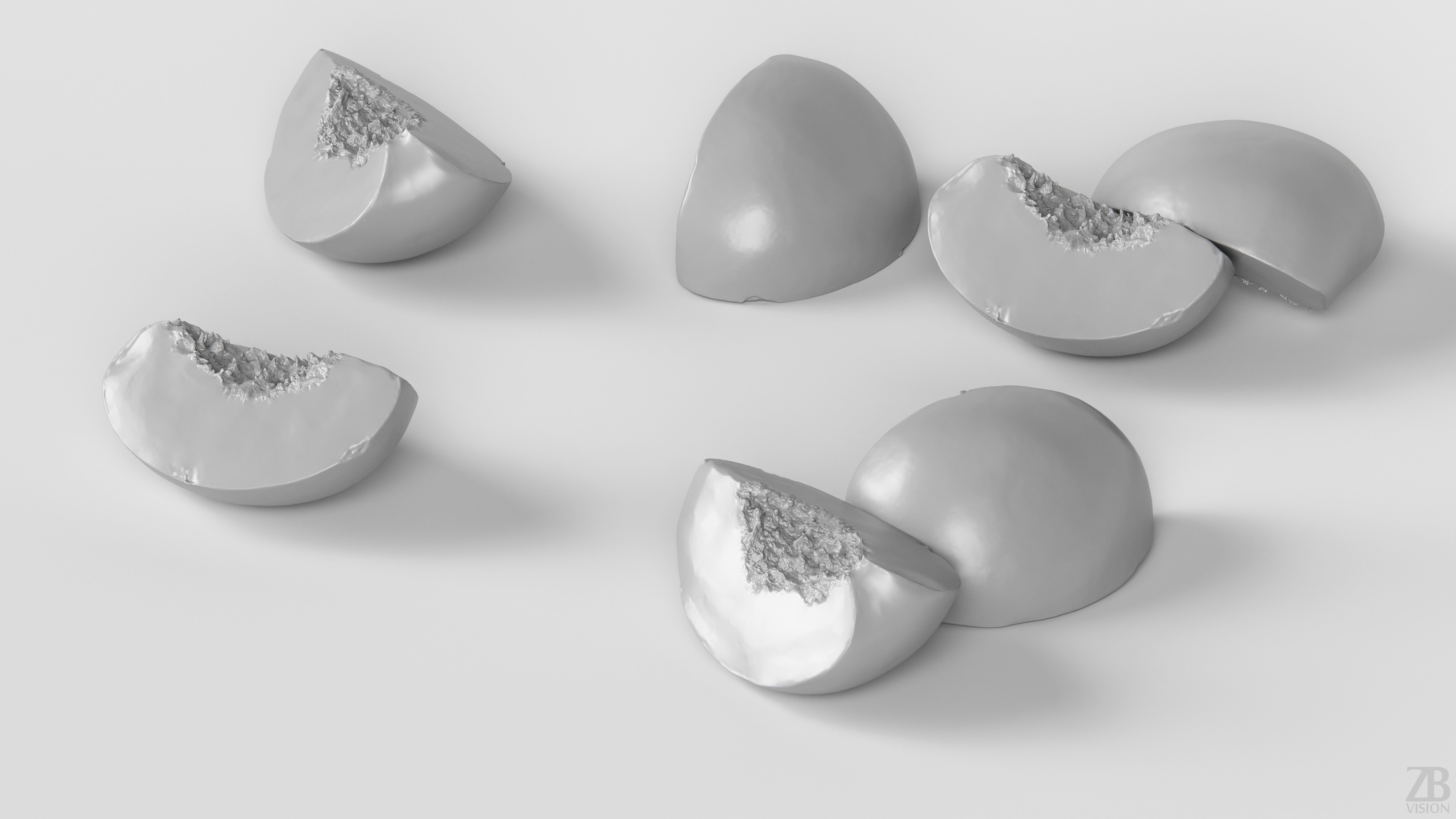 Nectarine 3D model_3