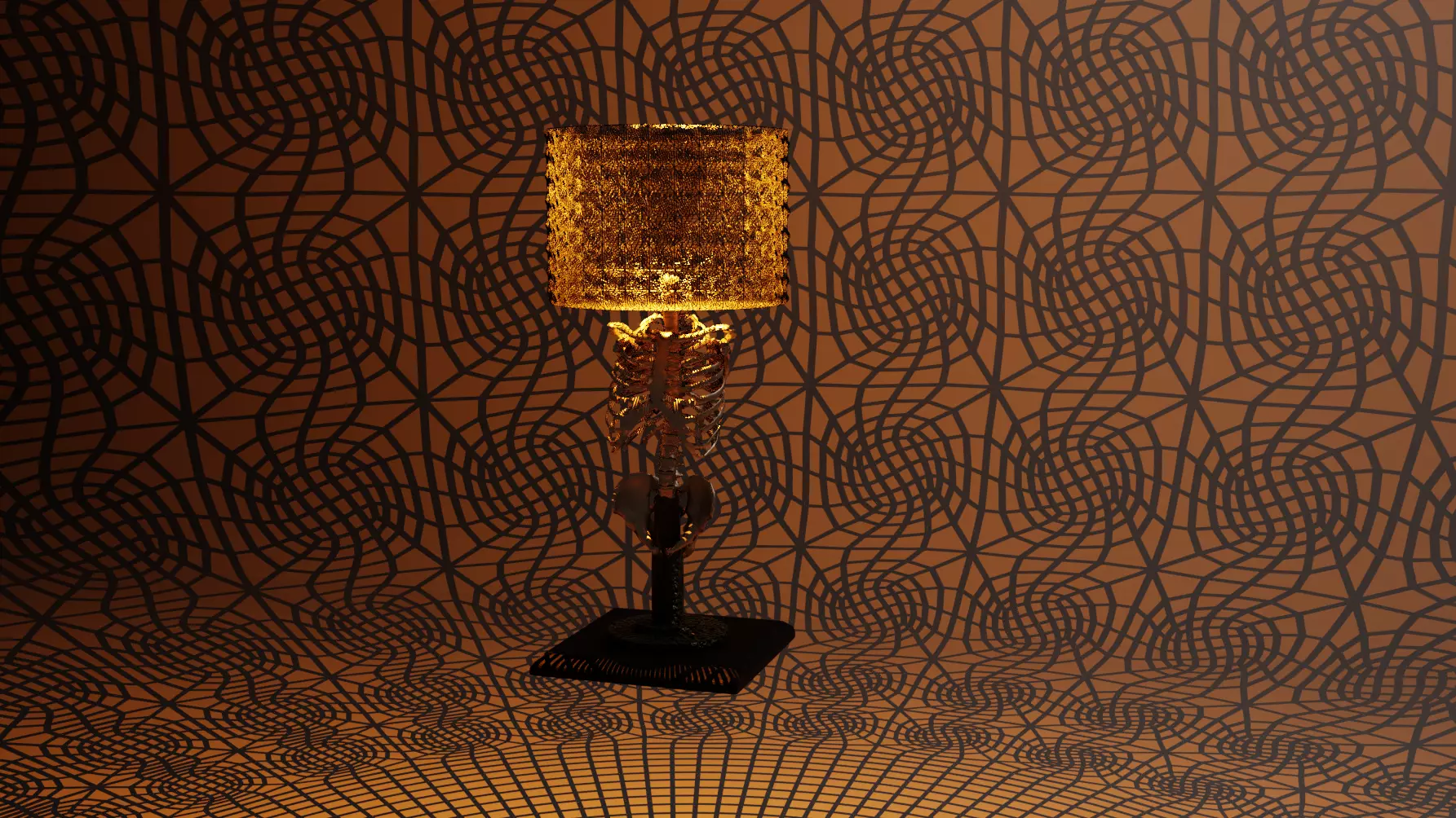 Ethereal Glow - 3D Skeleton Lamp Free 3D model_0