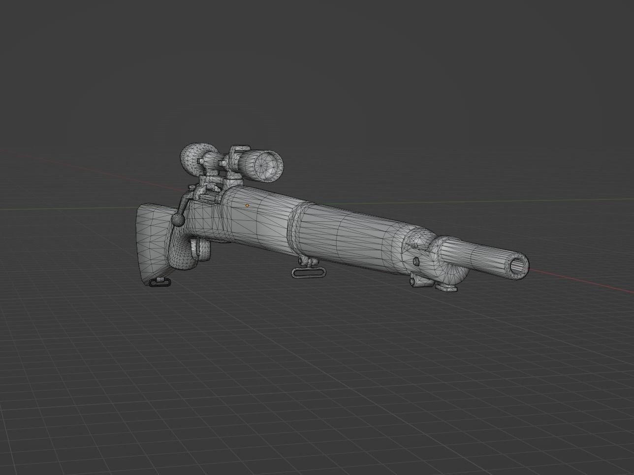 Springfield M1903 A4  Low-poly 3D model_6