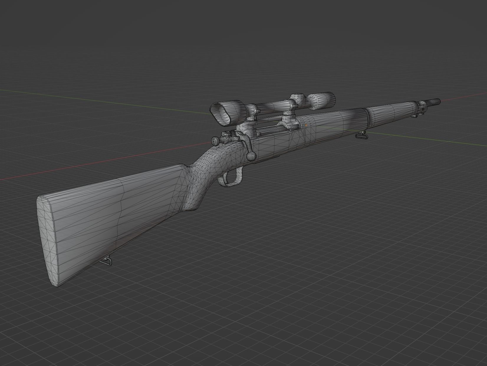 Springfield M1903 A4  Low-poly 3D model_4