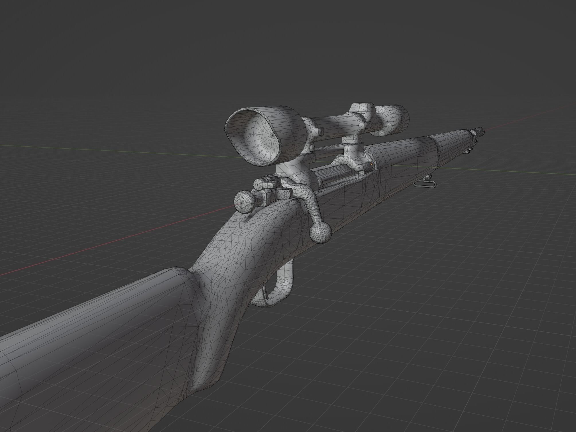 Springfield M1903 A4  Low-poly 3D model_8