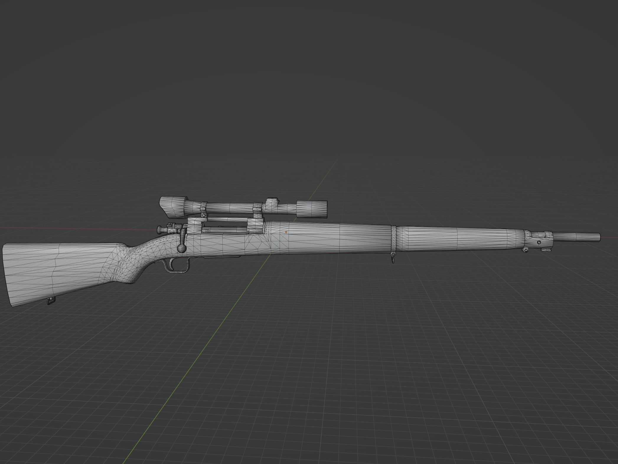 Springfield M1903 A4  Low-poly 3D model_5